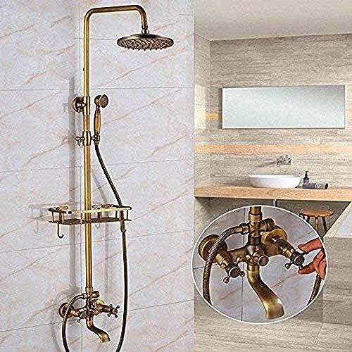 Douche pluie en laiton vintage pour créer une salle de bain rétro chaleureuse