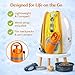 SNIFIT Dog Pooper Scooper for Large Small Dogs - Portable Eco-Friendly Lightweight Poop Scooper for Dogs, Mini Waste Picker for Lawn, Grass, Gravel, and Easy to Carry (7.4 x 2.8in) Orange