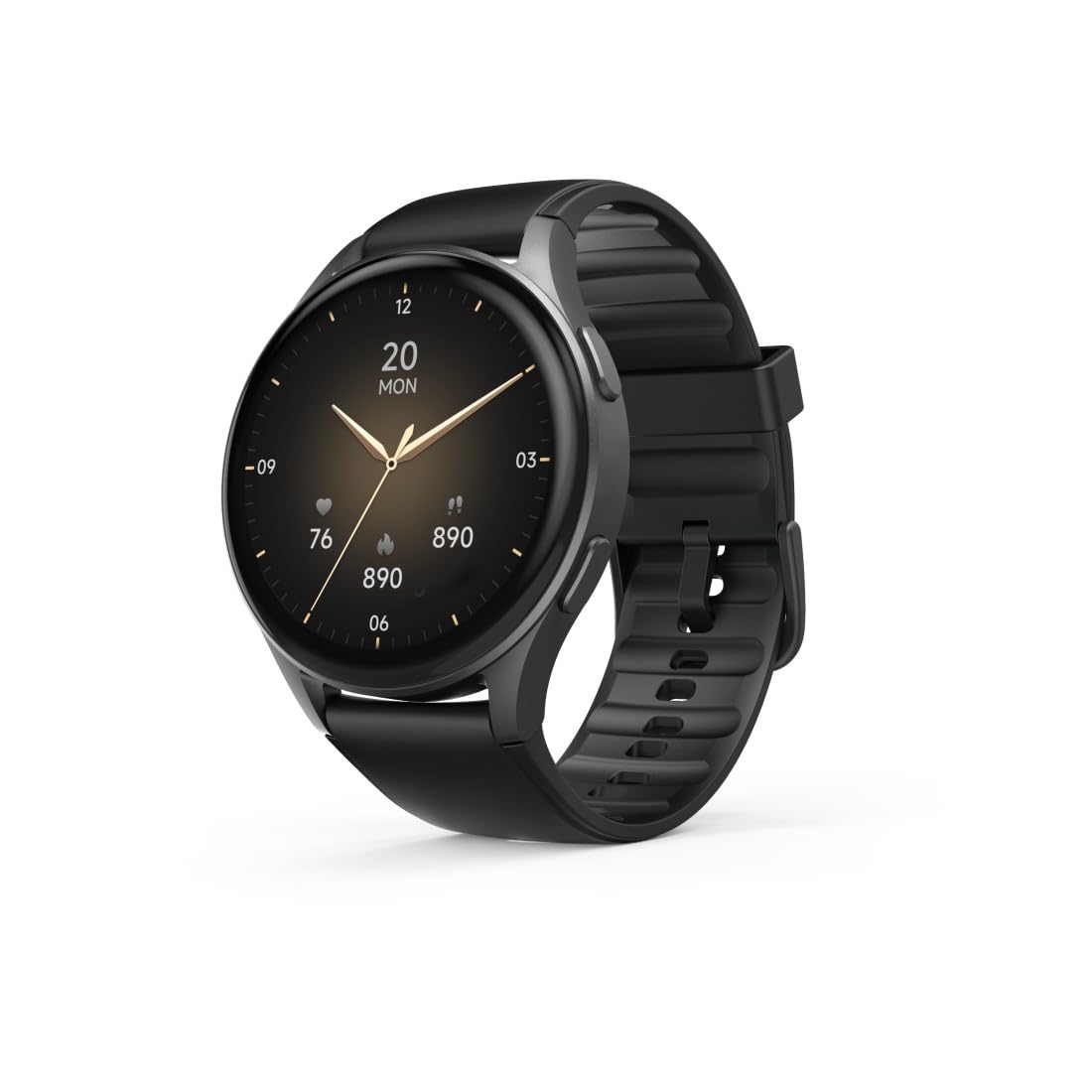 Hama Montre connectée GPS Intégré 8900" (Montre Sport, écran AMOLED 1,43", Fonction Prise d’appels, contrôle Vocal Alexa, altimètre barométrique, IP68), Noire