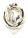 YOUR SMILE Silk Feeling Scarf Women's Fashion Pattern Beige Chain Large Square Satin Headscarf (301)