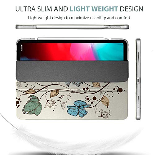 Image of DuraSafe Cases for iPad PRO 11 Inch 2 [ Pro 11 2nd 2020 ] Generation A2228 A2068 A2230 MY232HN /A MXDC2HN /A MXDE2HN /A MY252HN /A MXDD2HN /A Smart Auto Sleep /Wake Printed PC Cover - Watercolor Flowers