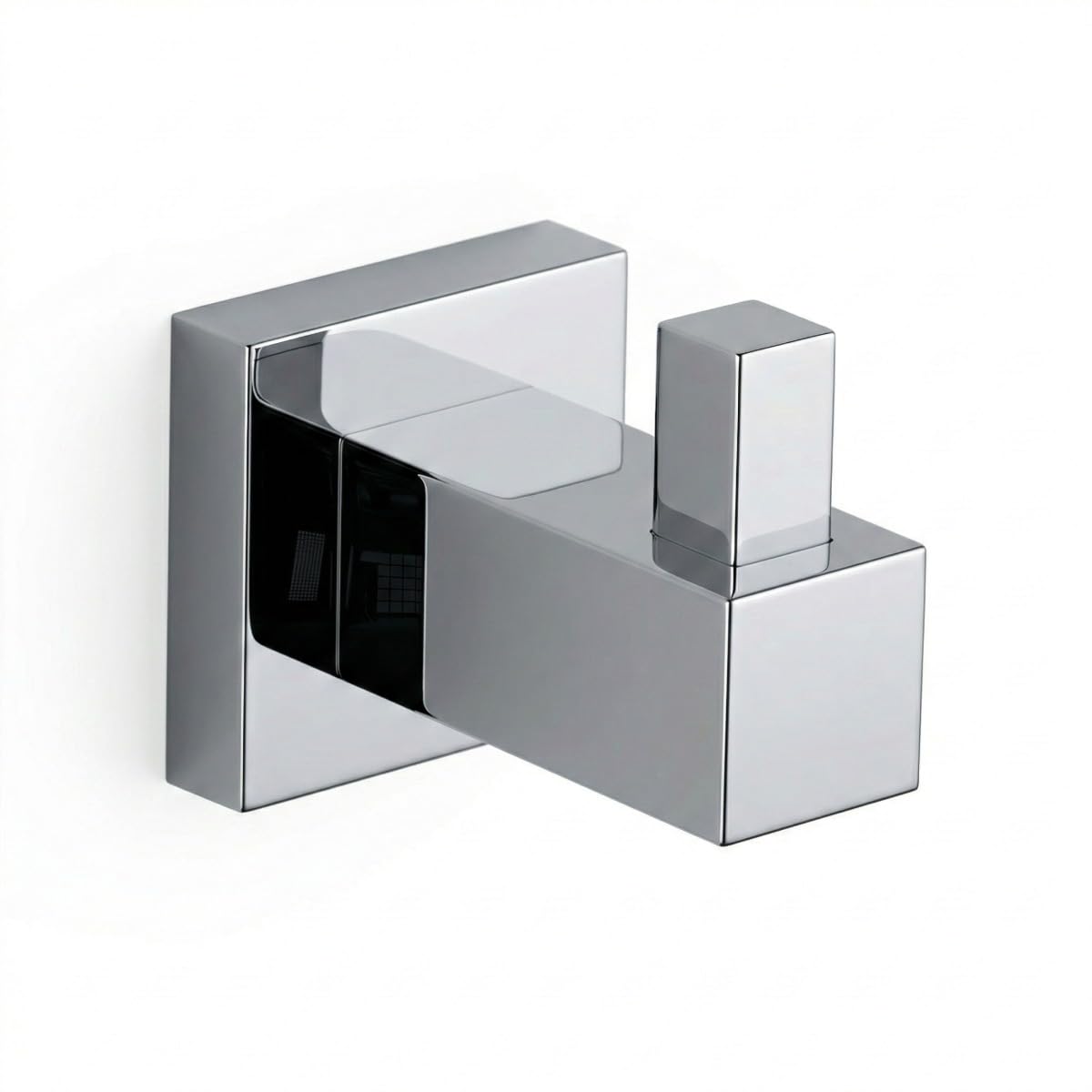 Go Bathrooms Chrome Froma Robe Hook Sleek Minimalist Square Towel Hook Wall Mounted Solid Brass Bath Robe Hanger Premium Polished Finish Bathroom Accessory