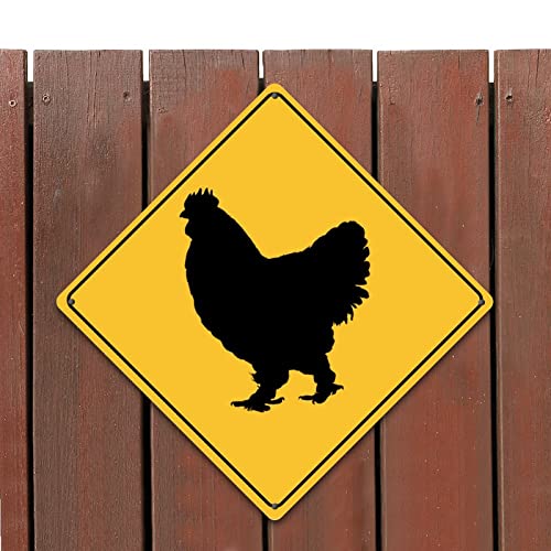 Chicken Xing Chicken Crossing Vintage Home Decorative Signs Aluminum Sign Chicken Animal Lover Funny Aluminum Art Signs Caution Road Sign 12X12In Sign For Street Road #TOP4