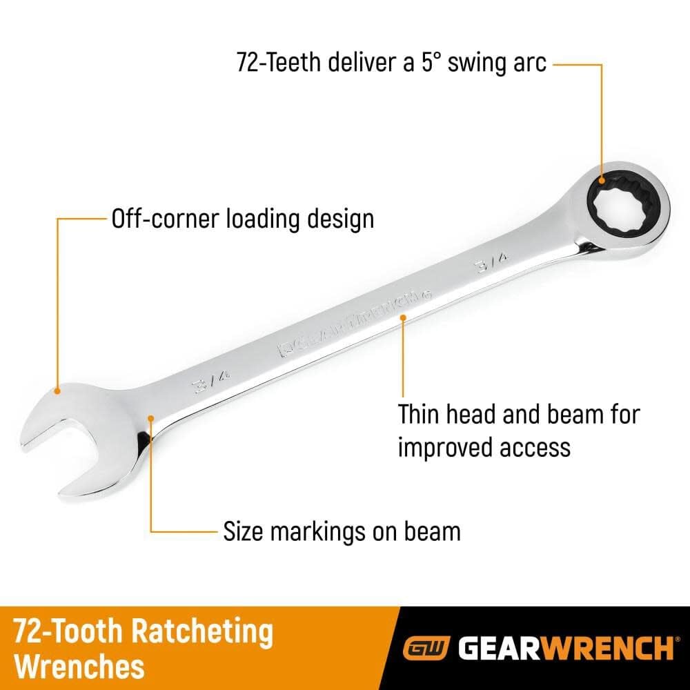 GearWrench - 20 szt. SAE/Mm grzebień szczur Wr zestaw (35720-06)