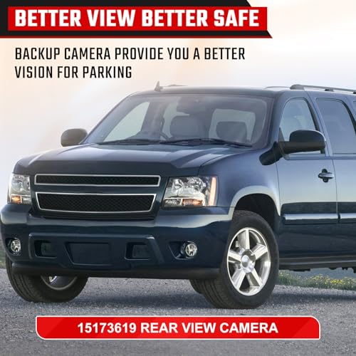 Image of 590-076 Backup Camera Rear View Camera Fit for F-150 2015-2017 Fit for Chevy Suburban Tahoe, GMC Yukon, Cadillac Escalade 2007-2013 Parking Park Assist Camera Replaces #15173619 GM1960104 RC51070001