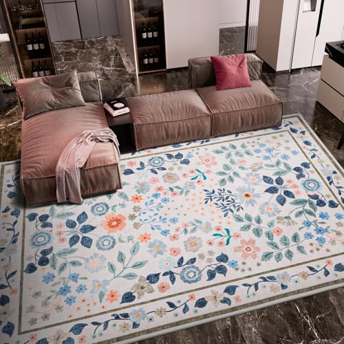 Yihouse Alfombra Floral Rosa Lavable De 8 X 10 Pies Para Sala De Estar, Antideslizante, Bohemia, Suave, Alfombra De Dormitorio Ultra Fina, Grande, Colorida Para Guardería, Habitación De Niños, Sala De Yihouse Alfombra Floral Rosa Lavable De 8 X 10 Pies Para Sala De Estar, Antideslizante, Bohemia, Suave, Alfombra De Dormitorio Ultra Fina, Grande, Colorida Para Guardería, Habitación De Niños, Sala De
