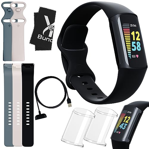 Fitbit Charge 5 Bundle Advanced Fitbit Fitness Tracker Watch with