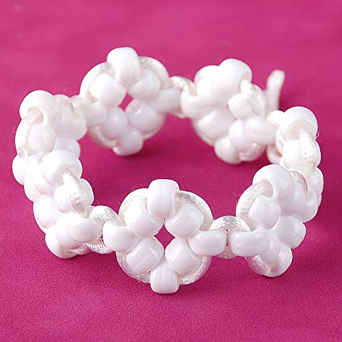 Image of The Beadery - 9x6mm Barrel Pony Bead, White - 900 Pieces - 750V073