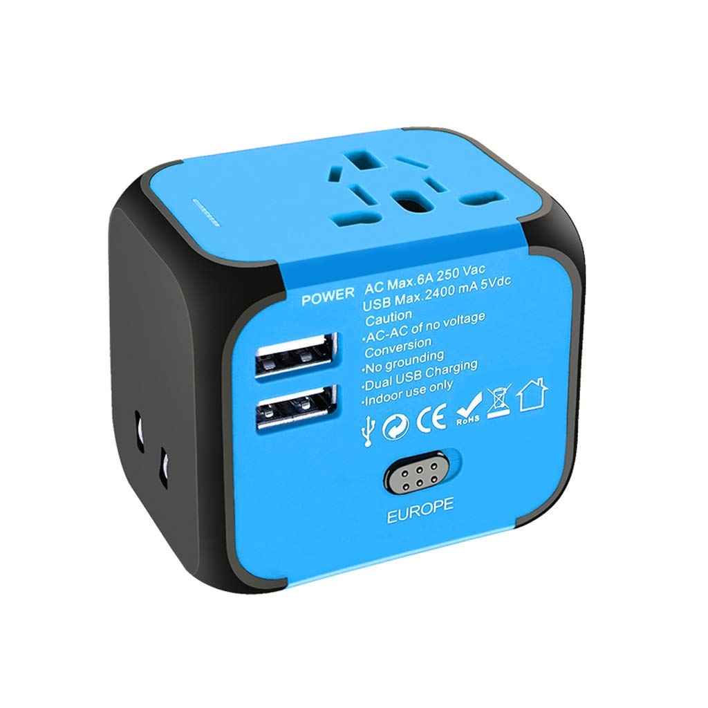 Adaptateur de voyage universel Adaptateur secteur international tout-en-un avec 4 USB, Adaptateur européen de voyage Chargeur d'adaptateur de voyage, adaptateur de voyage universel adaptateur de prise