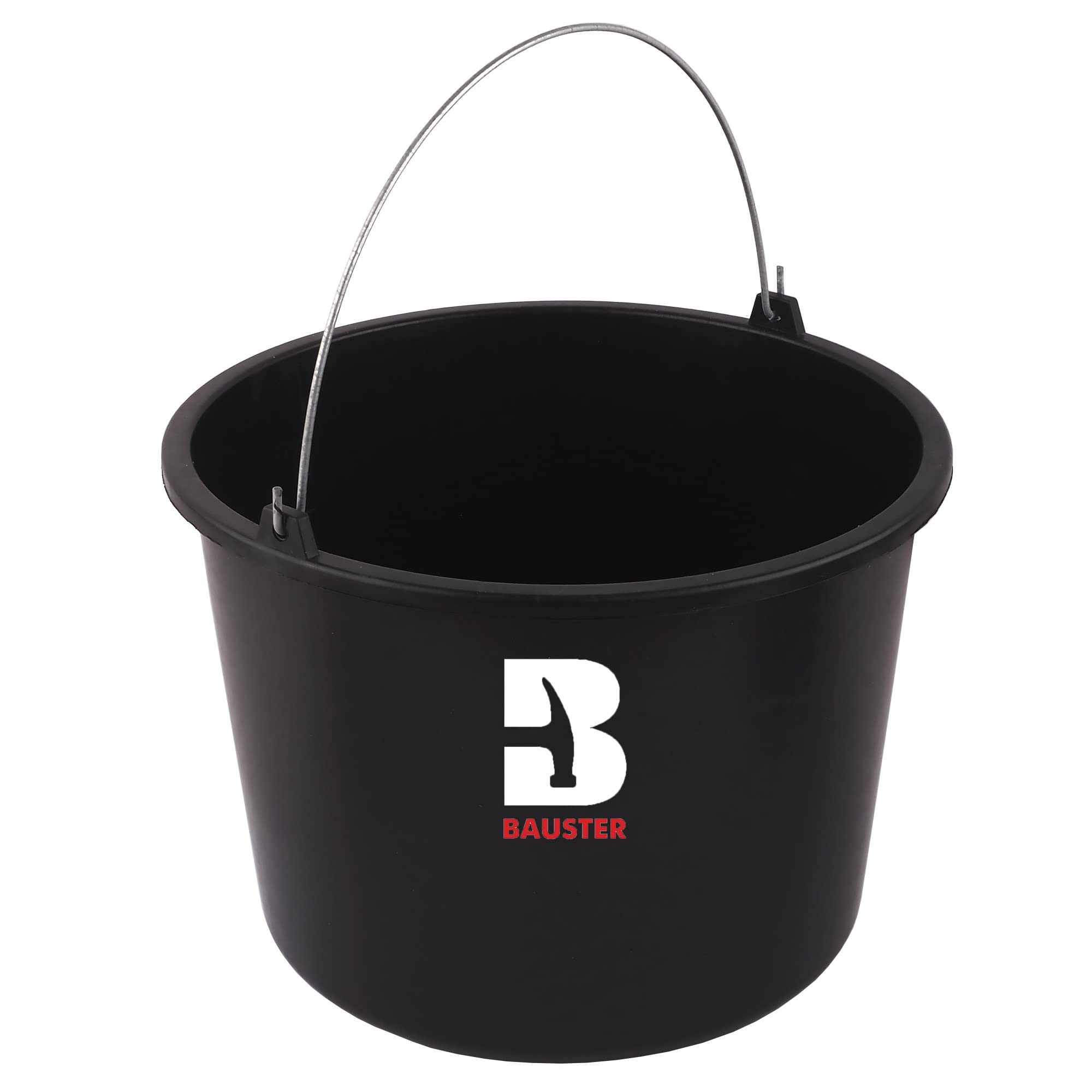 10x Baueimer 16 l aus Kunststoff Putzeimer Zementeimer Mörteleimer Garteneimer Wassereimer ideal für Renovierungs- und Bauarbeiten Kunststoff-Eimer Schwarz Universal