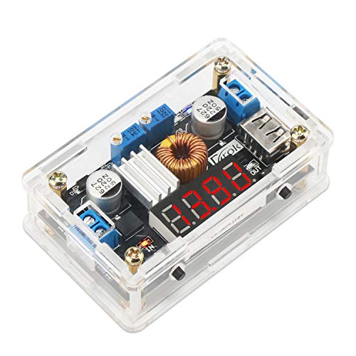 DC-DC Buck, DROK Power Supply Module LM2596 DC Buck Converter 5V-36V to 1.25-32V Step Down Voltage Regulator Stabilizer 3A 5A CC Volt Transformer Reducer