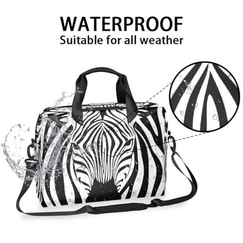 Bolsa para portátil Abstract Zebra Print 15.6 pulg. miniatura 2