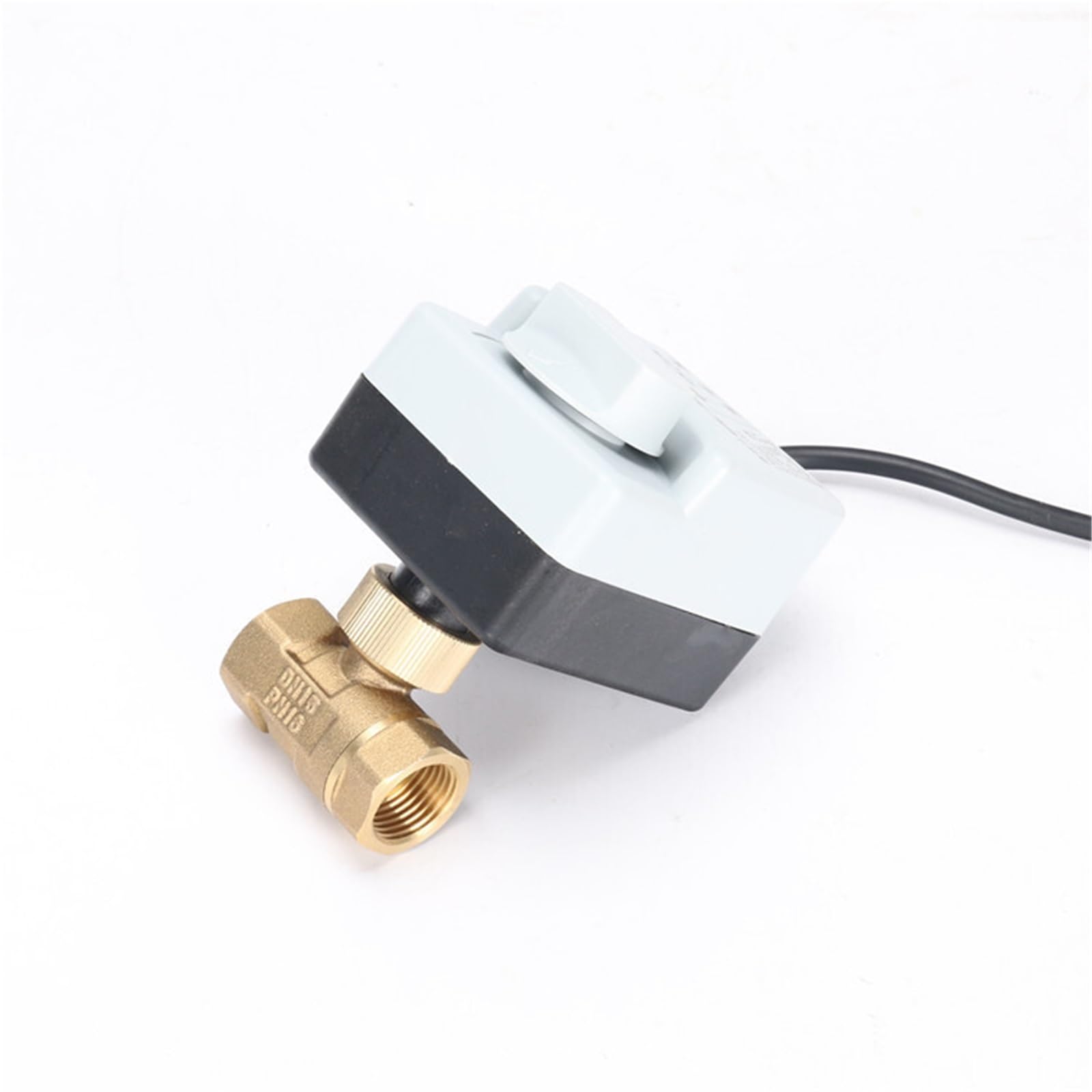 JJHQOKYNA DN15 DN20 DN25 DN50 Motorized Ball Valve 220V Three Wire Two Point Control Brass Electric With Manual Switch(220VAC,DN40)
