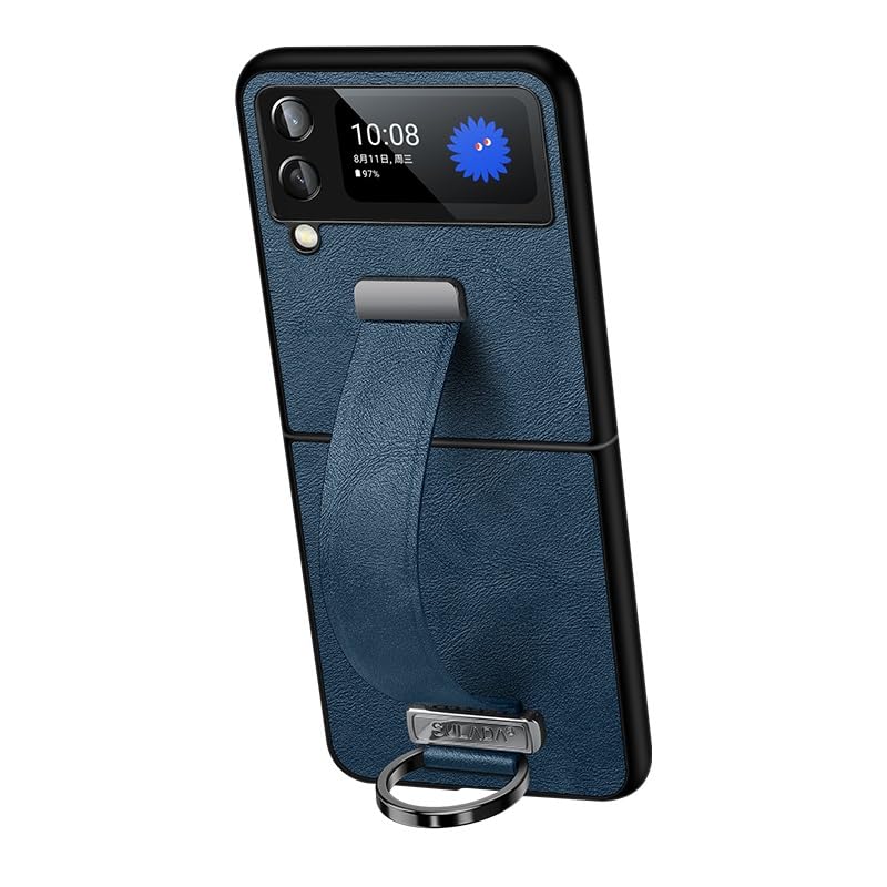 Coque de protection rigide haut de gamme en cuir PU pour Galaxy Z Flip 3