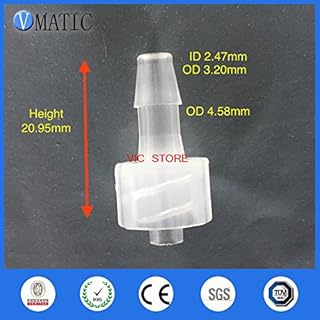 Pack of 10 X 1/8 Inch Barb Male Luer Tapered Fitting (Polyprop) Luer Lock Tapered Connector Syringe Adapter Fitting