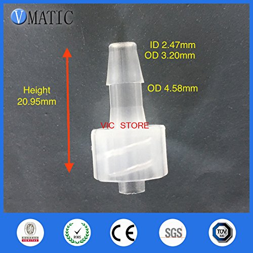 Quality 100Pcs 1/8 Inch Barb Male Luer Tapered Fitting (Polyprop) Luer