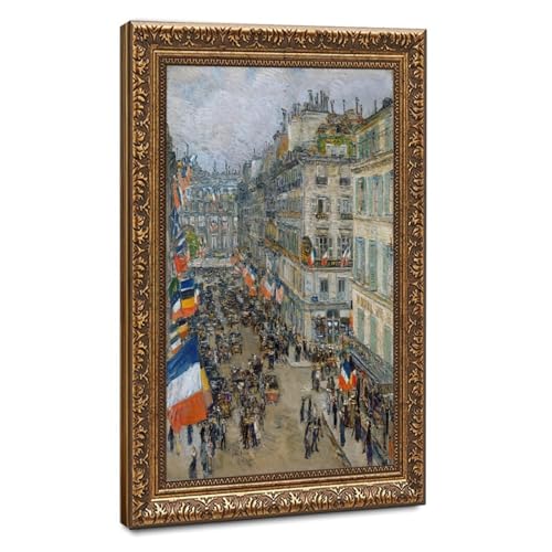 Impression sur toile Rue Daunou Hassam cadre suspendu salon bureau