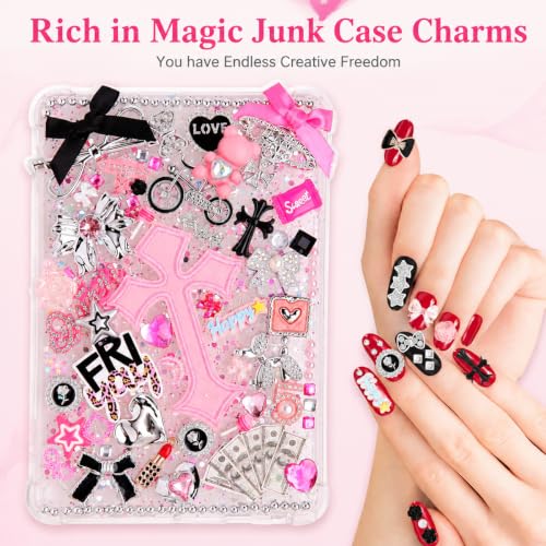 Image of SANNIDHI 2380pcs Junk Phone Case Charms Kit for DIY Customizing Phone Case