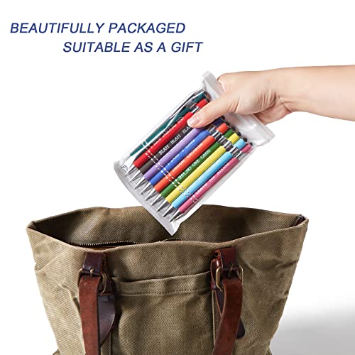 Hlpha 10Pcs Funny Multicolored Ballpoint Pens With Complaining Quotes And Touch Screen Function Office Gifts Negative Passive Ballpoint Pens #TOP6