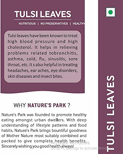 Image of Nature's Park Herb - Tulsi Leaves-Pure & Dry Holy Basil (Pet Jar) 45gm