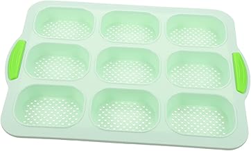 UPKOCH 9 Formas De Bolo Mini Assadeiras Moldes Para Brownies De Chocolate De Silicone Forma De Brownie Bandeja De Cupcake Bandeja De Muffin Forma De Pão Francês Forma De Pão De 9