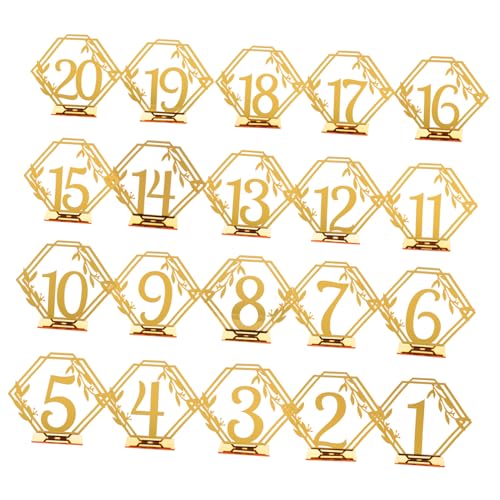 Numéros de table acrylique pour restaurant et banquet élégant en lot