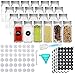 Lot de 24 bocaux à épices - bocaux à épices, récipients en verre carrés, capacité 120 ml, capuchon hermétique 10,5 x 4,3 cm, carton et étiquette transparente, dessus d'insert shaker et large entonnoir