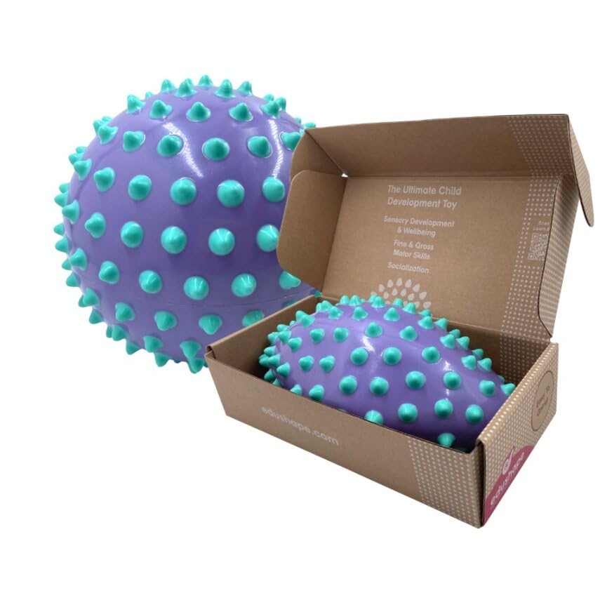 Edushape Original Sensory Ball - 7" Baby Ball for Gross Motor Skills Development in Kids 6 Months & Up - Vibrant, Colorful & Unique