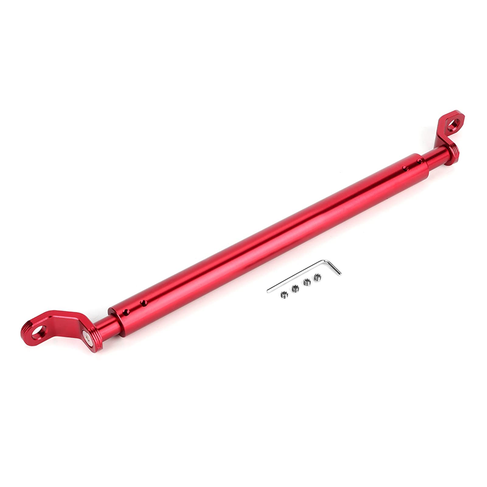 Barra De Equilibrio Ajustable Para Manillar De Moto - Reduce Vibraciones, Longitud 310-360 Mm - Aleación De Aluminio Rojo