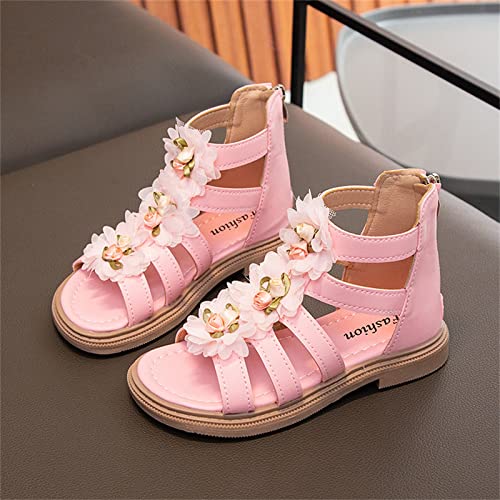 Boys Tennis Shoes Kids BabyGirl's Sandals Summer Flowers High Top Roman Sandals Zipper Design Little Child/Big3