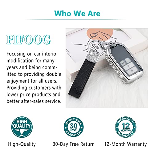 Pifoog Key Fob Cover For Honda Glitter Car Smart Key Case Keychain Protector Compatible Honda Accord Civic Crv Pilot Hrv Odyssey Ridgeline Passport Crystal Accessories #TOP6