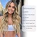 HMHIFI Long Ombre Blonde Wigs for Women 26 inch Long Wavy Middle Part Wig Ombre Blonde Wigs Upgraded Protein Fiber Hair Replacement Wig Cosplay Costume Halloween Wig(26'' Brown Ombre Blonde)