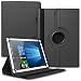 Produktbild UC-Express Tablet Tasche kompatibel für Winnovo M798 Hülle Universal Schutzhülle aus Kunstleder Standfunktion 360° Drehbar Cover Case, Farben:Schwarz
