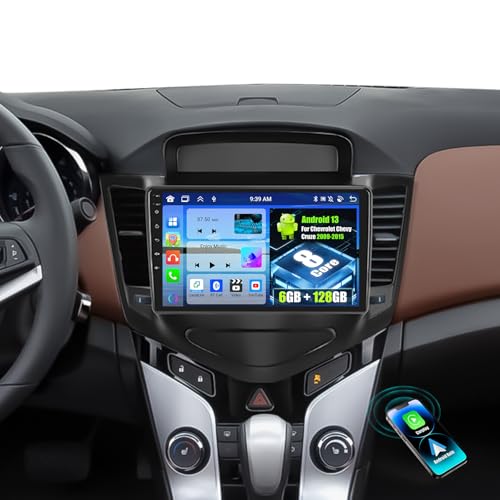 [Autoradio 2 DIN con Navigazione GPS e Wi-Fi/Hotspot] per Chevrolet Chevy Cruze 2009-2015: CarPlay ha goo-gle Maps preinstallato, così puoi visualizzare le condizioni del traffico in tempo reale quando sei connesso tramite Wi-Fi. Puoi anche scaricare i dati delle mappe e navigare offline, ascoltare musica online da Spotify e guardare YouTube, e scaricare e installare la maggior parte delle app, così puoi andare dove vuoi e goderti il viaggio. La funzione schermo diviso integrata ti consente di aprire e utilizzare due app contemporaneamente.