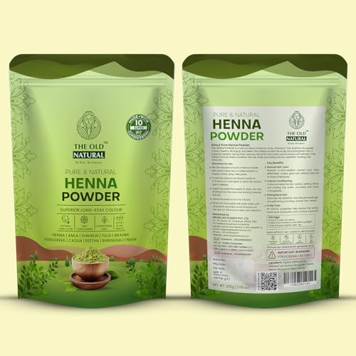 Image of Henna Powder for Hair Color & Hair Growth | 100% Pure Natural Mehndi Powder for Hair & Hands | Chemical Free Hair Conditioner for Strong, Shiny Hair | Herbal Henna for Men & Women - 200g