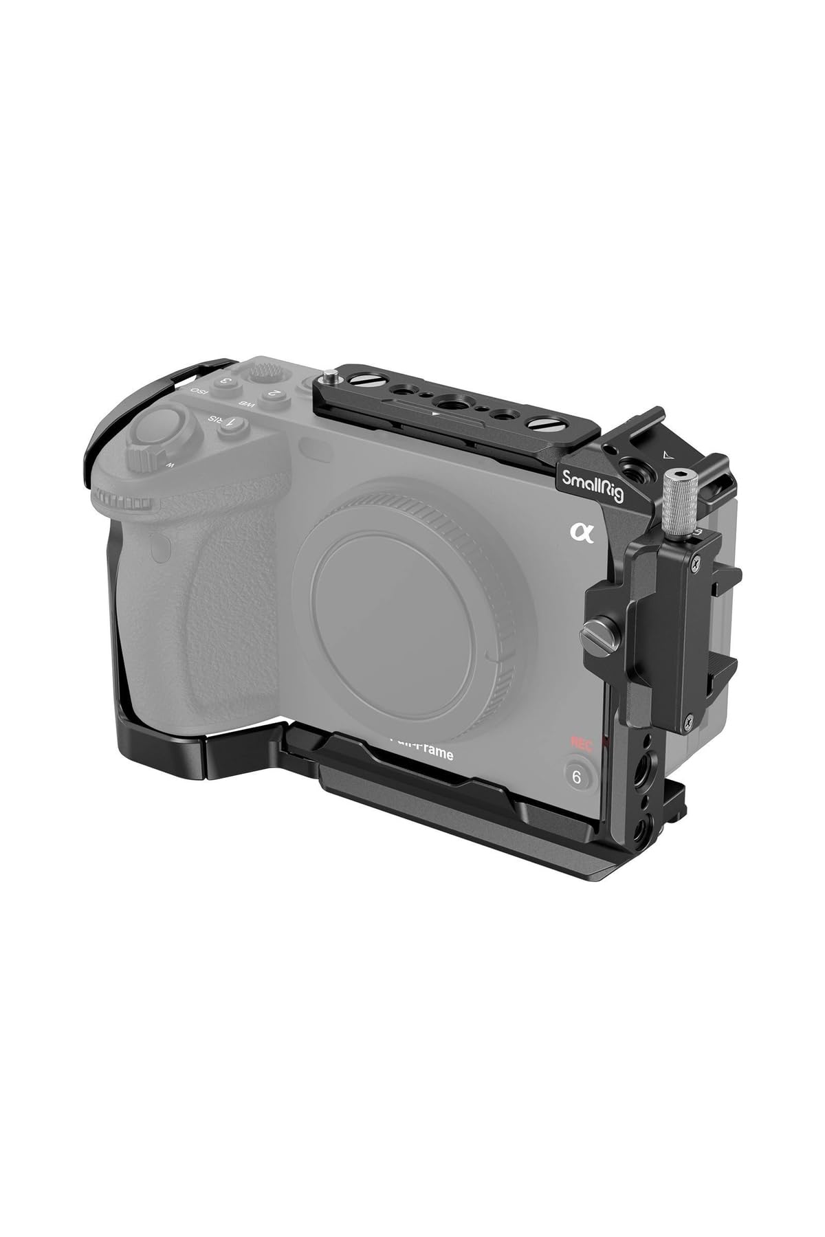 SmallRig Cage for Sony FX30 FX3 FX3A with Cable Clamp for HDMI, Classic Bright Black Surface, Included Cold Shoe and NATO Rail, Modular Design Compatible with Original XLR Handle