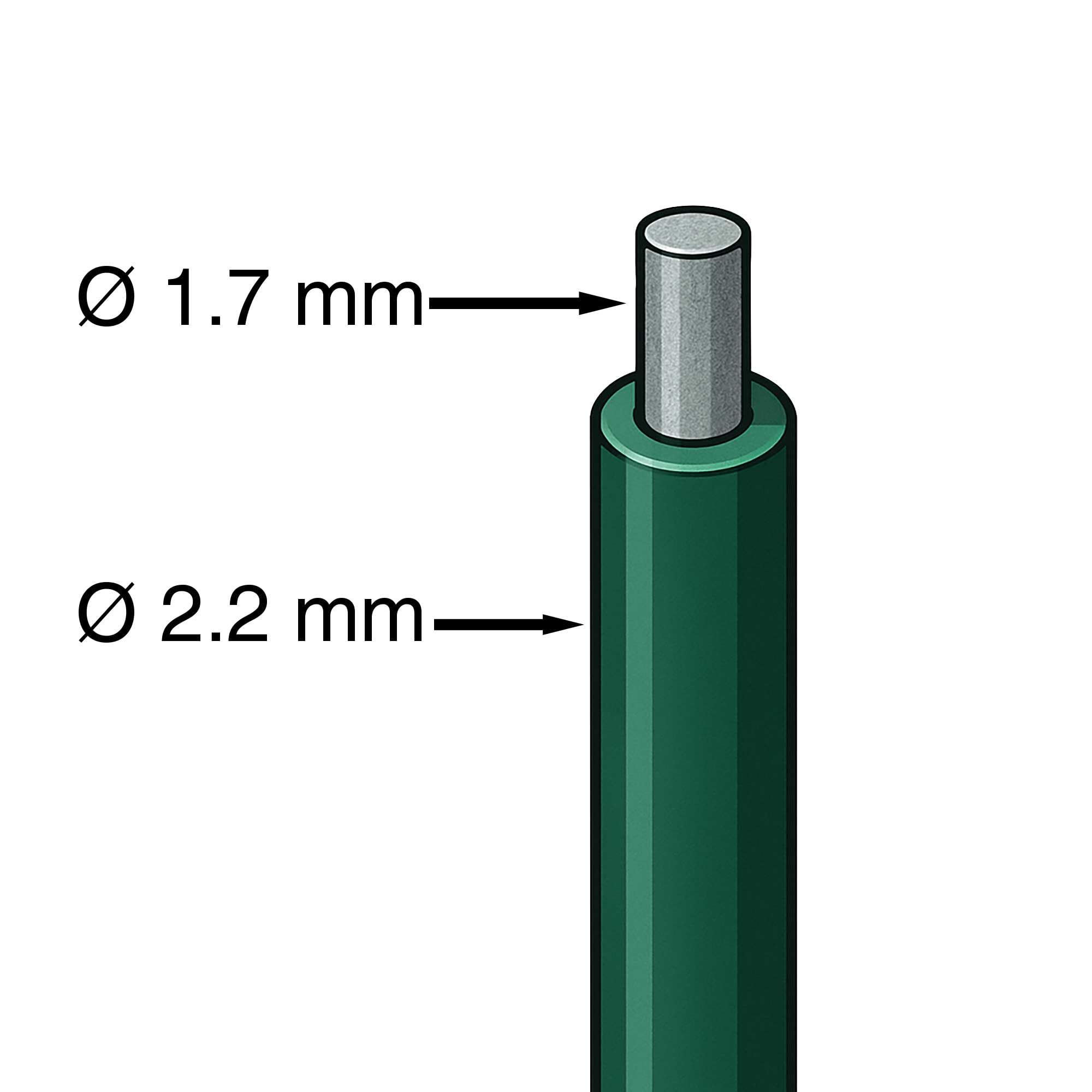 WERKA PRO Reja soldada Verde Rollo de 25 m 1,5 x 25m