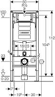 Geberit Vorwandelement Duofix, 111300005, für Wand-WC, mit 2-Mengen-Spültechnik, Spül-Stopp-Funktion, Schwitzwasser-isolierter, Stahlkonstruktion, 65178 3 – Ansicht 2