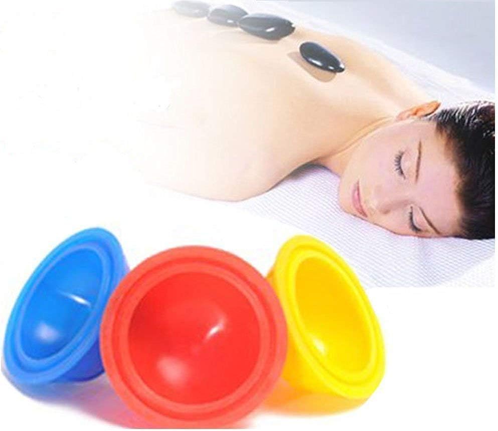 YESIMET Silicone Vacuum Cupping Therapy Set,w/12 Different Massage Cups,Professionally Chinese Massage Cups for Cupping Therapy,Cellulite Reduction and Back Pain Relief Physical Travel Set(Red)