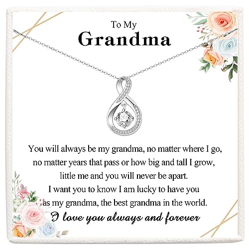 VOSAP Regalos para mamá, hija, abuela, tía, hermana, collar infinito, regalos de nieta, sobrina, el mejor cumpleaños, Navidad, día de la madre, regalos de graduación para su nieta, sobrina, esposa,