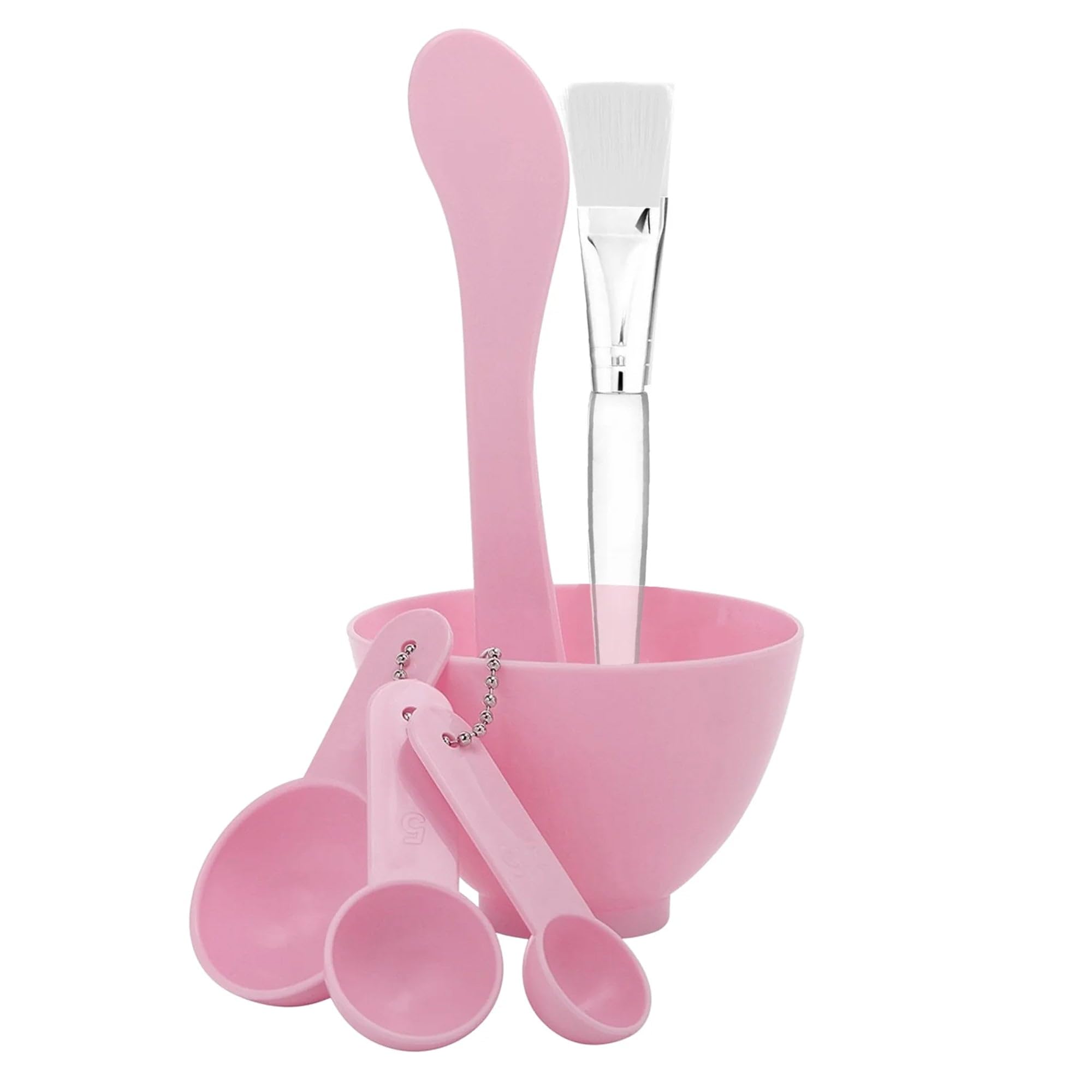 Facial Mask Spa Bowl Set with Measuring Spoons, Mask Stick and Mask Brush (6-Piece)