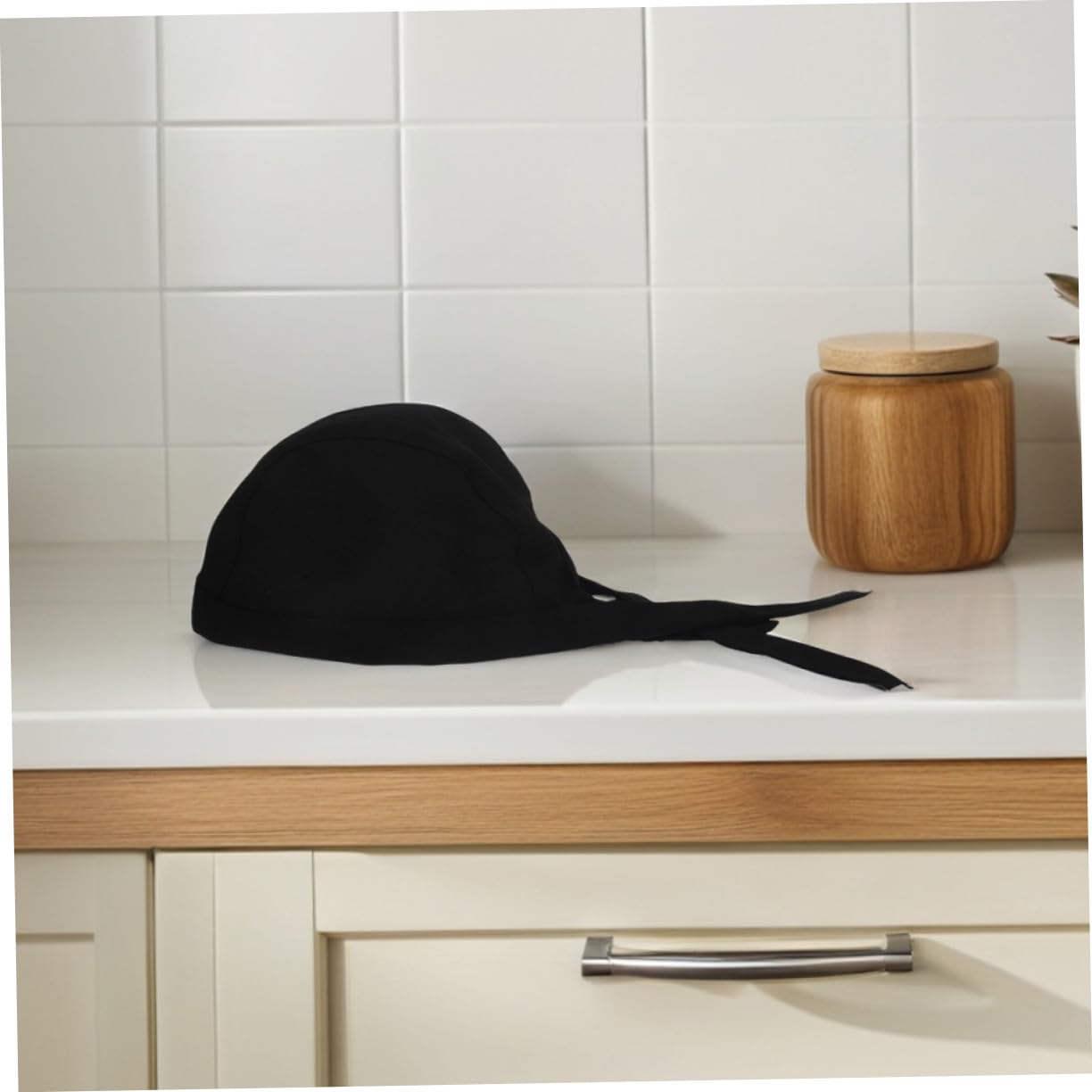 Garneck 12pezzi Cappello da Chef Testa in Cotone Nero per Cucina
