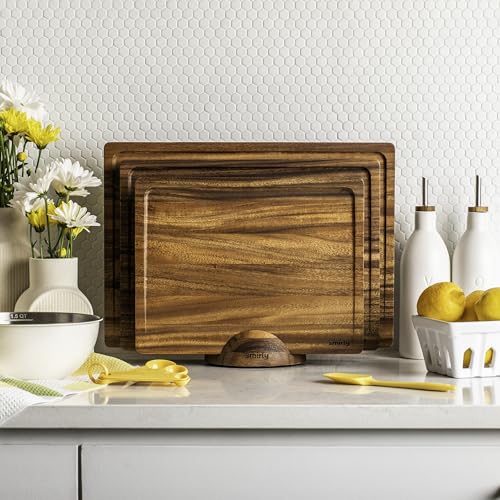 SMIRLY-Wooden-Cutting-Boards-For-Kitchen-Walnut-Cutting-Board-Set-with-Holder-Wood-Cutting-Board-Set-Cutting-Board-Wood-Wooden-Chopping-Board-Wooden-Cutting-Board-Set
