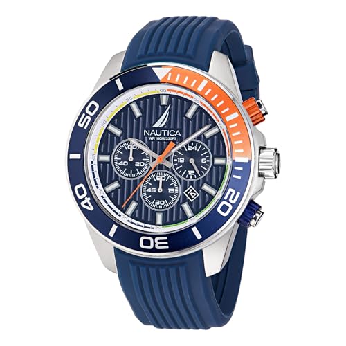 Image of Nautica ONE Men Blue Round Dial Analog Watch - NAPNOF302