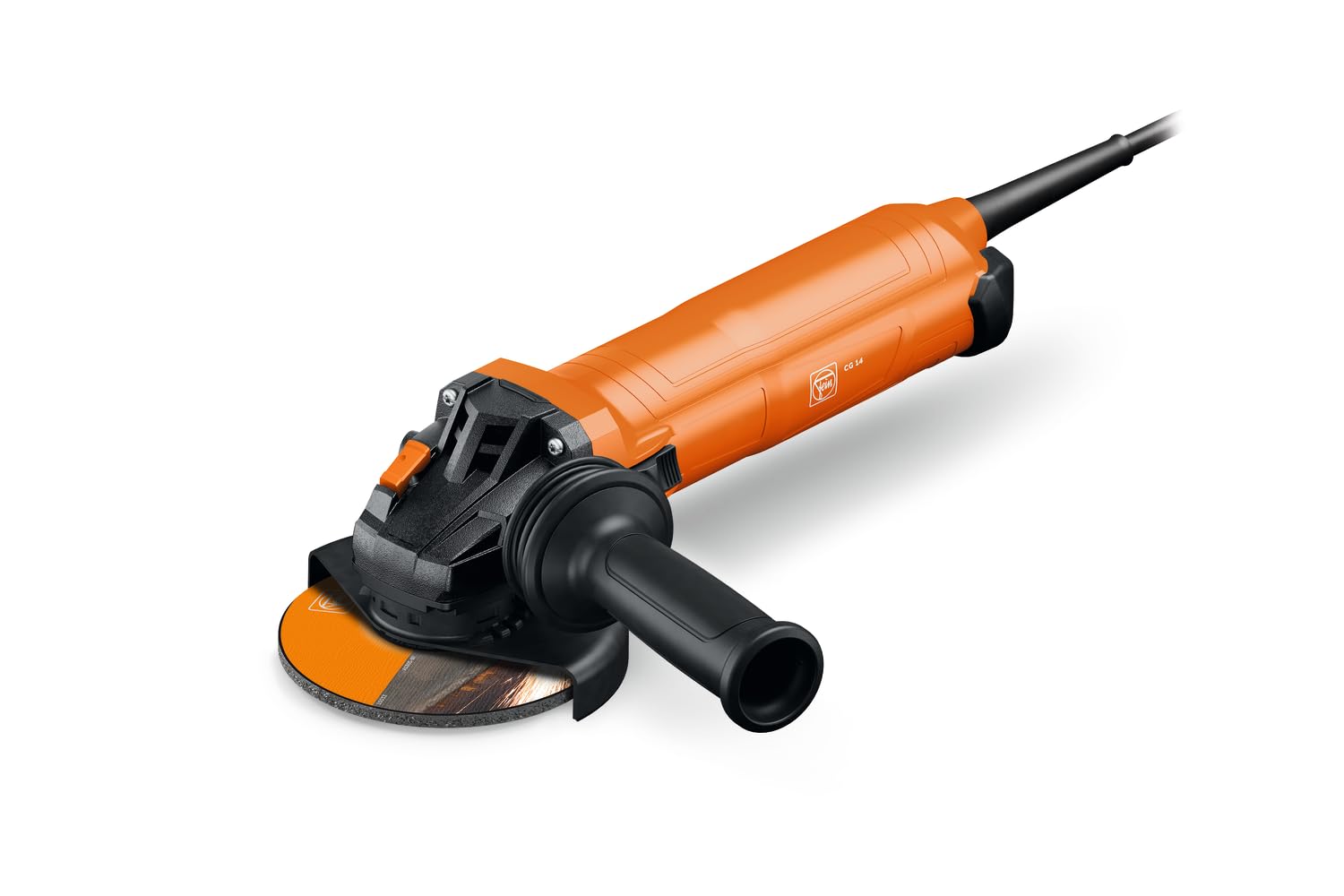 FEIN Angle Grinder CG14-125, Ø 125 mm, 1400Watt, No-Load Speed 2 800-11 500 1/min, Anti-Vibration Handle, for Grinding and Loader, Overload Resistant, Weight According to EPTA 2.3 kg