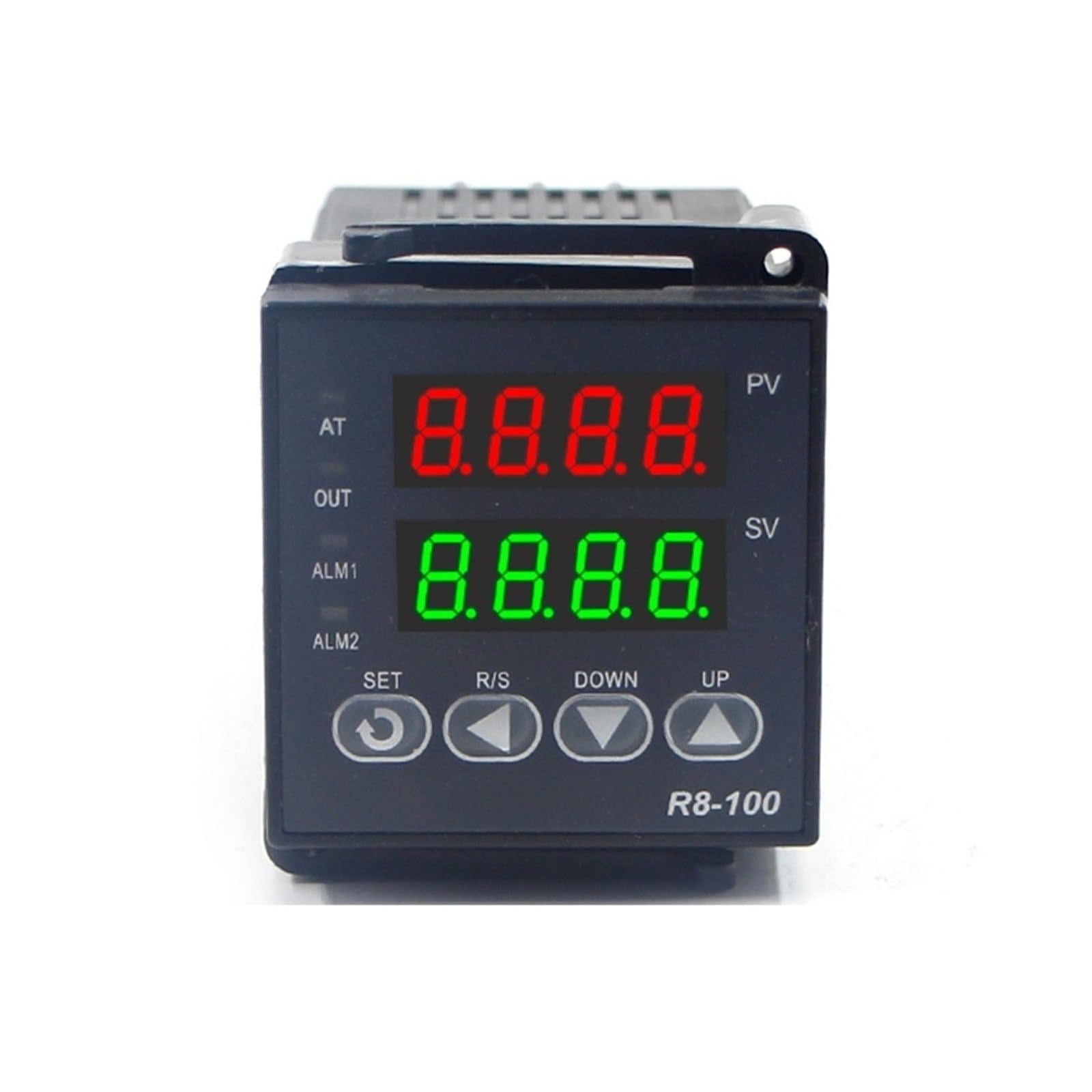 R8-100 PID Programmable Temperature Controller, Universal K/J/PT100 Input, SSR & Relay Output, AC 220V, 0~1300℃ Digital Thermostat 1pc(48x48mm SSR)
