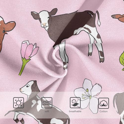 Wusikd Cow Girls' Underwear Cotton Tulip Girls Briefs Soft Toddler Underwear 3T Multi3