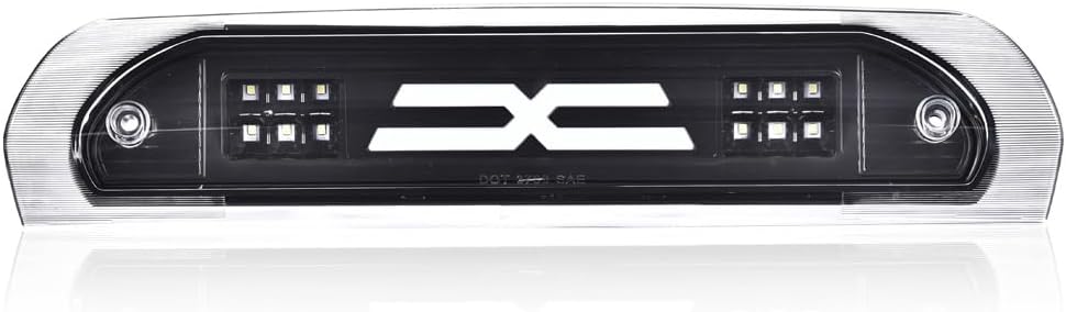 PIT66 LED 3rd Brake Light Compatible with Dodge Ram 1500 2002-2008/Compatible with Dodge Ram 2500 3500 2003-2009 Third Brake Light Cargo Black Housing Clear Lens