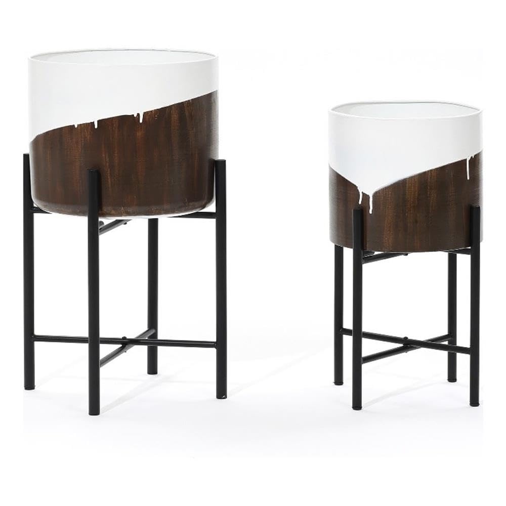 LuxenHome Modern Planter Set of 2