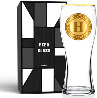 Personalized Beer Glass for Men, Funny Custom Alcohol Gifts for Beer Lovers, Uni...